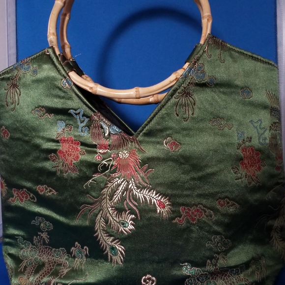 Jade green Asian inspired handbag - Picture 2 of 6